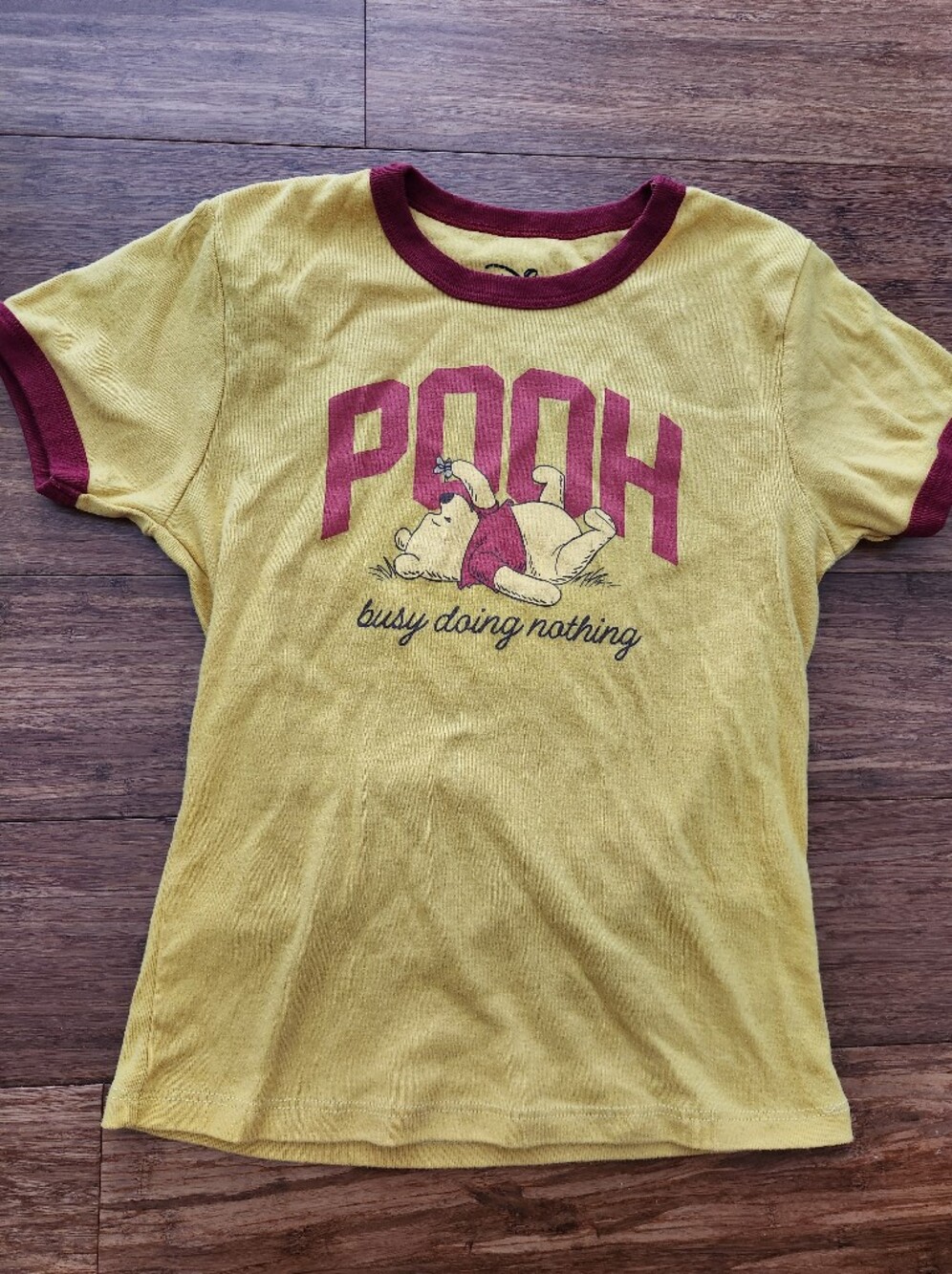 Disney Winnie The Pooh Women's Short Sleeve Pooh Bear Tee Shirt Tshirt, Small